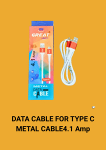 DATA CABLE FOR TYPE C METAL CABLE4.1 Amp