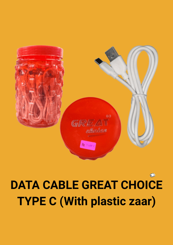 DATA CABLE GREAT CHOICE TYPE C (With plastic zaar)