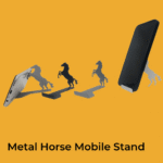 Mobile Stand Metal Horse