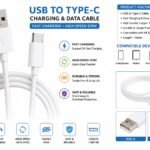 Data Cable White Cable Type -C Impoted (20 Pcs)